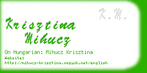 krisztina mihucz business card